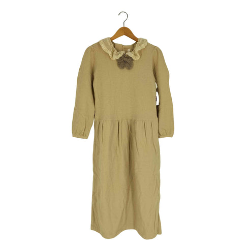 ピンクハウス PINK HOUSE ウールナイロン レース リボン ギャザーワンピース レディース